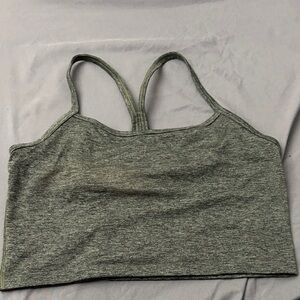 aerie Heather Gray Seamless Racerback Sports Bralette